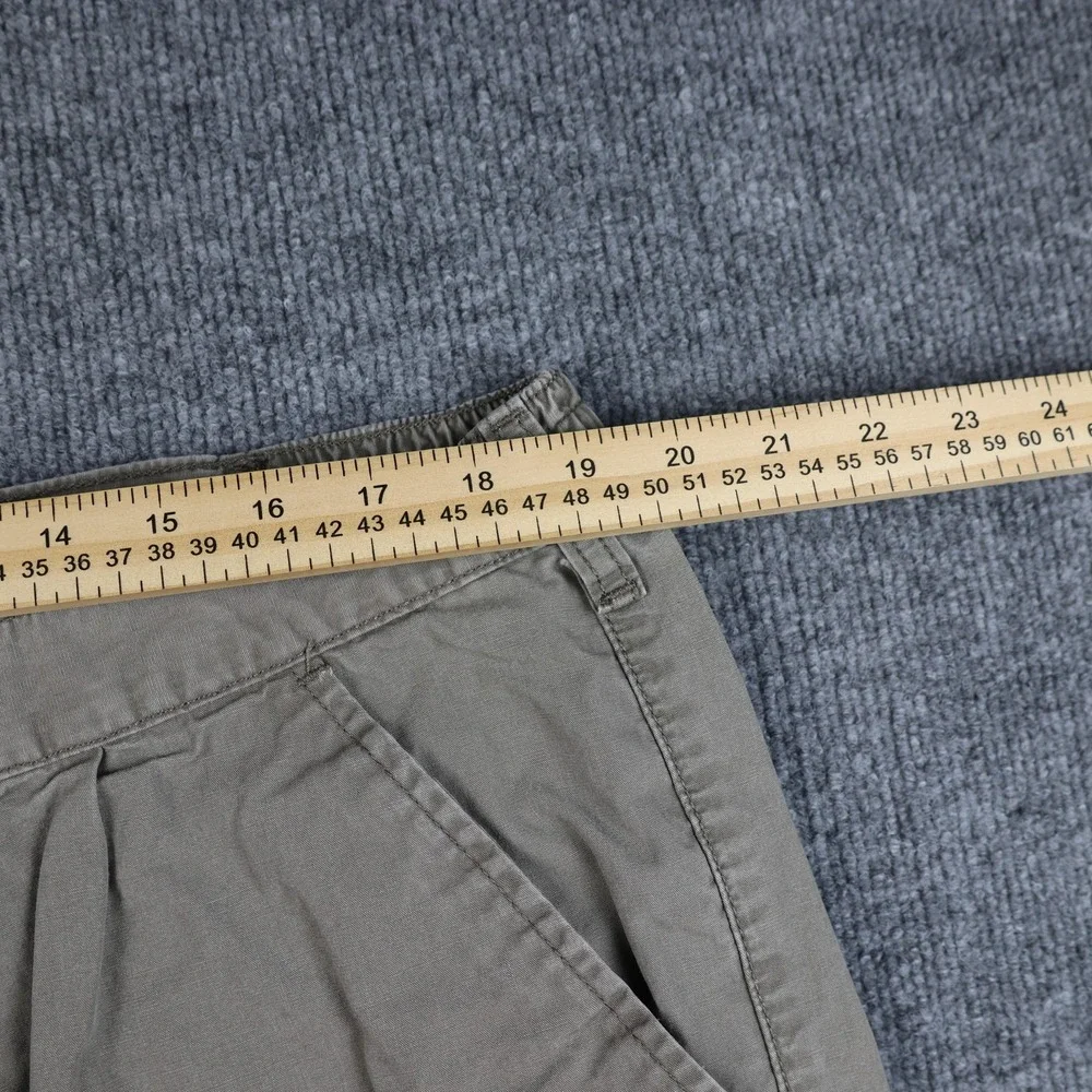Wrangler Shorts Mens 42 Khaki Chino Pleated Elastic Waist Zip Fly Cotton Casual